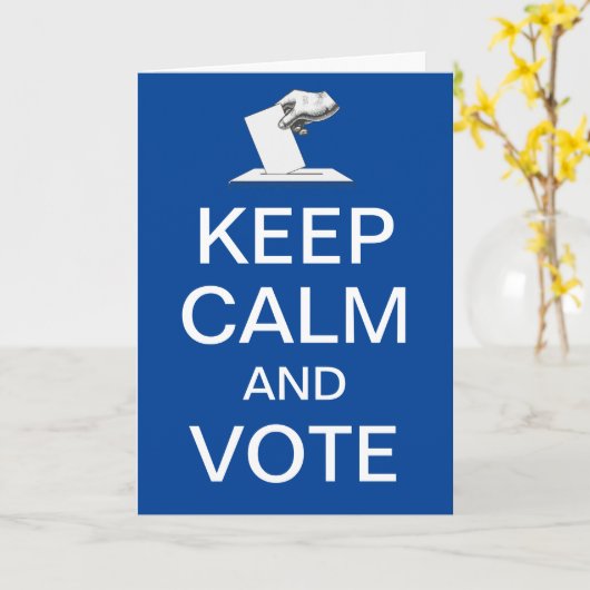 Blijf kalm en stem 2026 kaart (Gele Bloem)