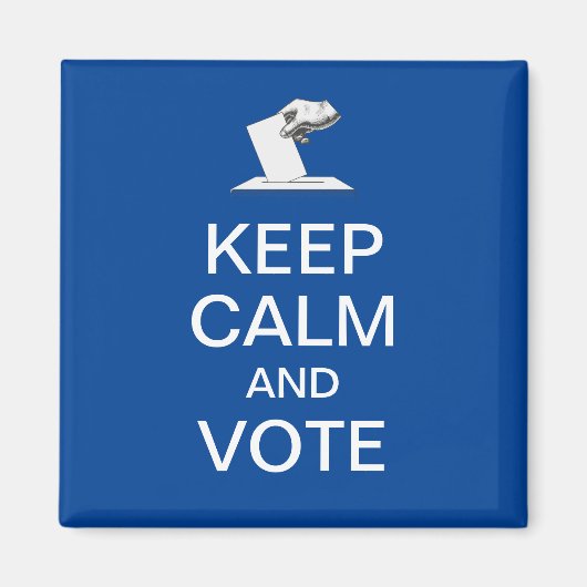 Blijf kalm en stem 2026 magneet (Voorkant)