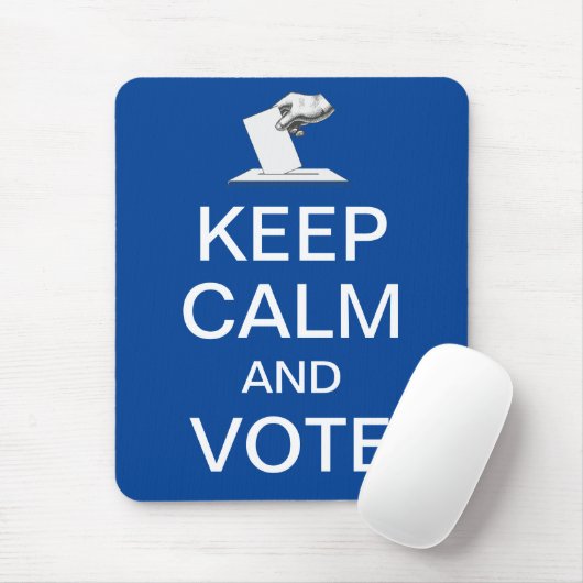 Blijf kalm en stem 2026 muismat (Met muis)