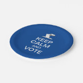 Blijf kalm en stem 2026 papieren bordje (Gekanteld)