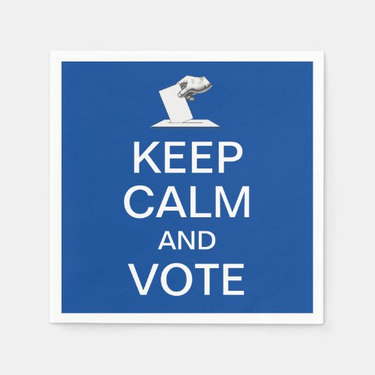 Blijf kalm en stem 2026 servet (Voorkant)