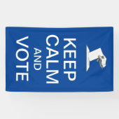 Blijf kalm en stem 2026 spandoek (Horizontaal)