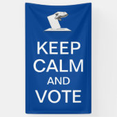 Blijf kalm en stem 2026 spandoek (Verticaal)