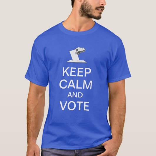 Blijf kalm en stem 2026 t-shirt (Voorkant)
