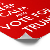 Blijf kalm en stem op DONALD TRUMP posters (Hoek)