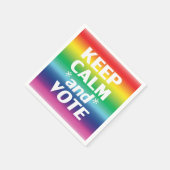 Blijf kalm en stem Rainbow Gradient LGBT Pride Servet (Hoek)