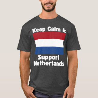 Blijf Kalm en Steun Nederlandse jongen T-shirt