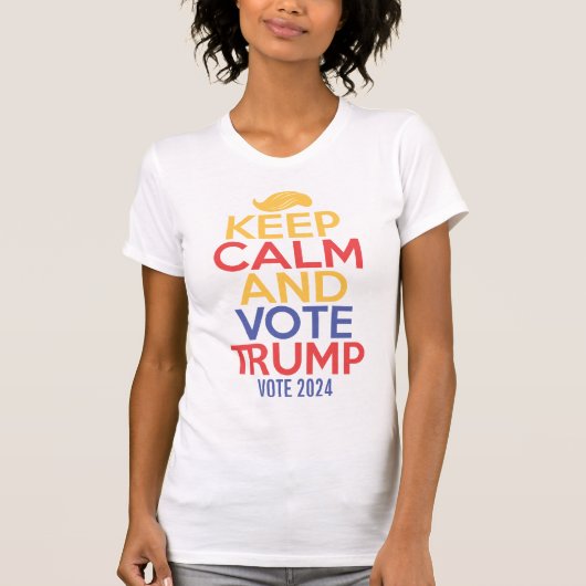 Blijf kalm en steun Trump 2024 Women's TShirt (Voorkant)
