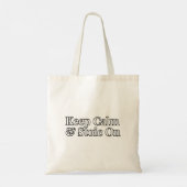 Blijf kalm en stoïcijns tote bag (Achterkant)