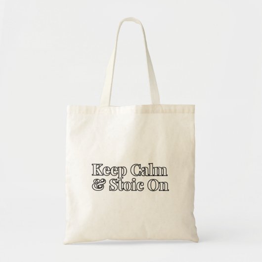Blijf kalm en stoïcijns tote bag (Voorkant)