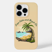 Blijf kalm en strand aan Case-Mate iPhone case (Achterkant)