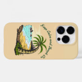 Blijf kalm en strand aan Case-Mate iPhone case (Achterkant (horizontaal))