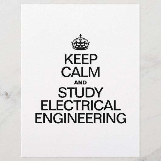 Blijf kalm en studeer elektrotechniek flyer (Voorkant)