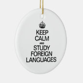 BLIJF KALM EN STUDEER VREEMDE TALEN KERAMISCH ORNAMENT (Rechts)