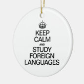 BLIJF KALM EN STUDEER VREEMDE TALEN KERAMISCH ORNAMENT (Links)