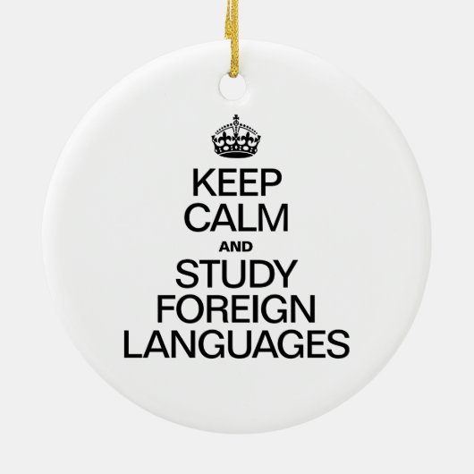 BLIJF KALM EN STUDEER VREEMDE TALEN KERAMISCH ORNAMENT (Achterkant)
