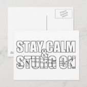 Blijf kalm en sturg op - Lake Sturg - acigifts@yah Briefkaart (Voorkant / Achterkant)