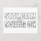 Blijf kalm en sturg op - Lake Sturg - acigifts@yah Briefkaart (Voorkant)