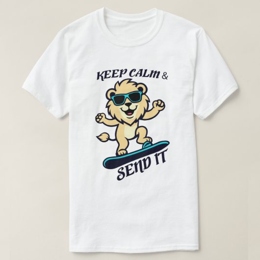 Blijf kalm en stuur het op t-shirt (Design voorkant)