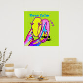 Blijf kalm en teken aan! poster (Keuken)