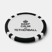 BLIJF KALM EN TETHERBALL POKERCHIPS (Enkel)