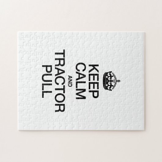 BLIJF KALM EN TRACTOR TREKKEN LEGPUZZEL (Horizontaal)