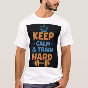 Blijf kalm en train hard t-shirt