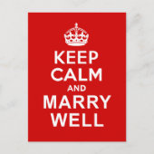 Blijf kalm en trouw goed briefkaart (Voorkant)