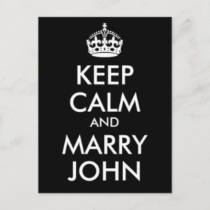 Blijf kalm en trouw John Briefkaart