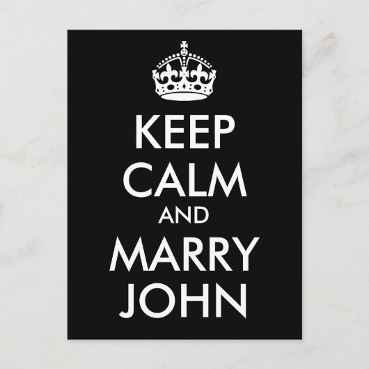 Blijf kalm en trouw John Briefkaart (Voorkant)