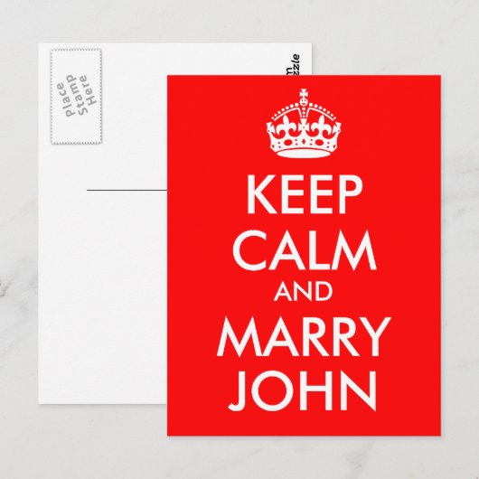 Blijf kalm en trouw John Briefkaart (Voorkant / Achterkant)