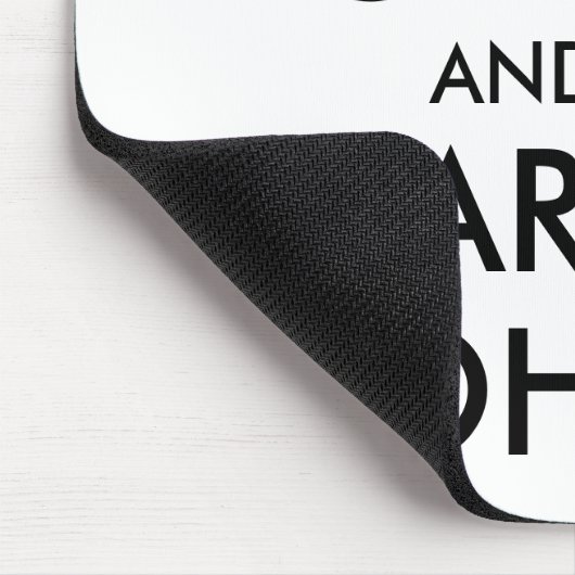 Blijf kalm en trouw John Mousepad Muismat (Hoek)