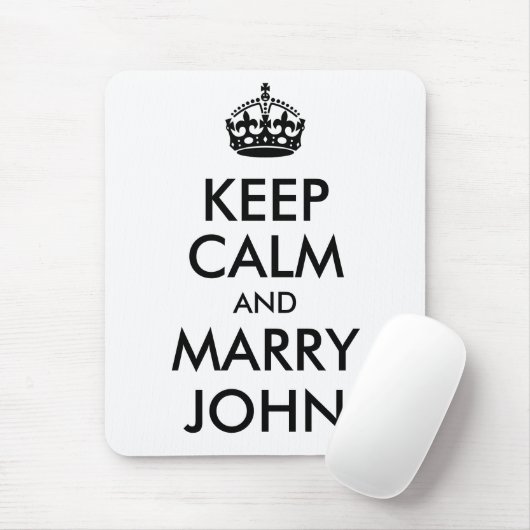 Blijf kalm en trouw John Mousepad Muismat (Met muis)