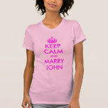Blijf kalm en trouw John Shirt<br><div class="desc">Een parodie op een  Brits poster tijdens de Tweede Wereldoorlog om de geschrokken bruid eraan te herinneren haar hoofd te houden.</div>