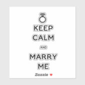 Blijf kalm en trouw met Diamond Ring Sticker (Vel)