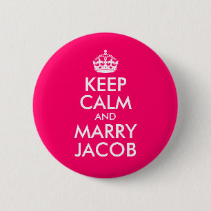 Blijf Kalm en Trouw met Jacob Ronde Button 5,7 Cm