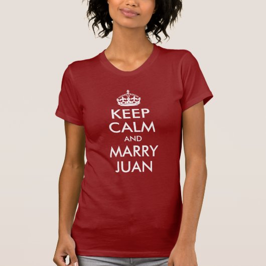 Blijf Kalm en Trouw met Juan T-shirt (Voorkant)