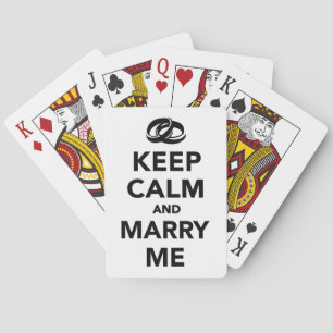 Blijf kalm en trouw met me pokerkaarten