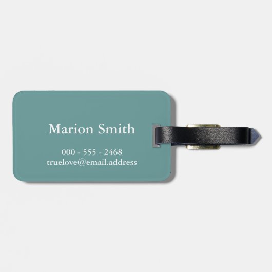 Blijf kalm en trouw op - Bruid en bruidegom Bagagelabel (Achterkant horizontaal)