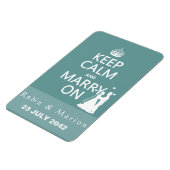 Blijf kalm en trouw op - Bruid en bruidegom Magneet (Linkerzijde)