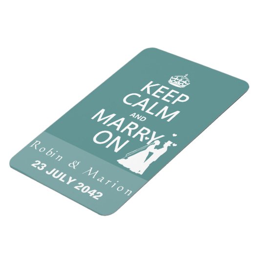 Blijf kalm en trouw op - Bruid en bruidegom Magneet (Linkerzijde)