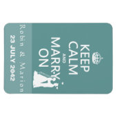 Blijf kalm en trouw op - Bruid en bruidegom Magneet (Horizontaal)