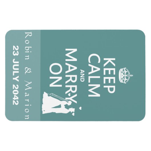 Blijf kalm en trouw op - Bruid en bruidegom Magneet (Horizontaal)