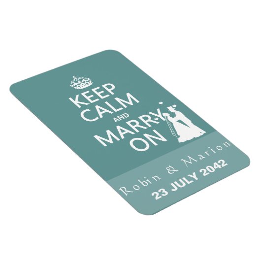 Blijf kalm en trouw op - Bruid en bruidegom Magneet (Rechterzijde)