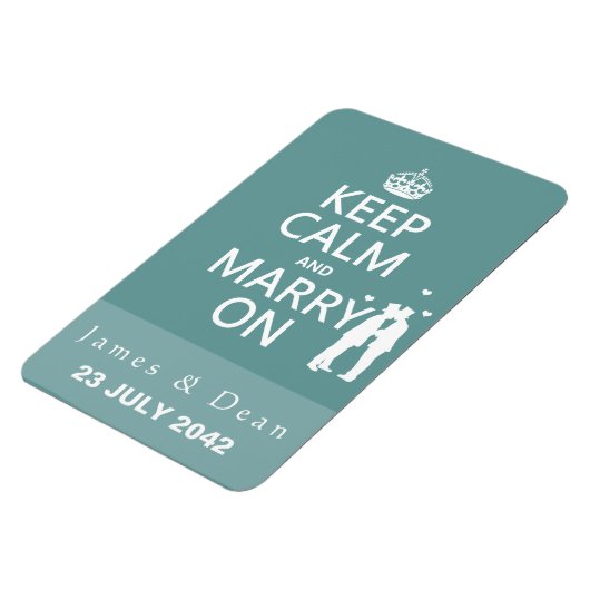 Blijf kalm en trouw op homo bruiloft magneet (Linkerzijde)