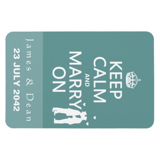 Blijf kalm en trouw op homo bruiloft magneet (Horizontaal)