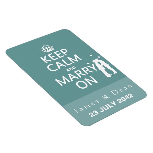 Blijf kalm en trouw op homo bruiloft magneet (Rechterzijde)