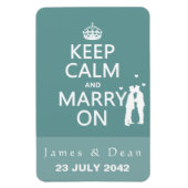 Blijf kalm en trouw op homo bruiloft magneet (Verticaal)
