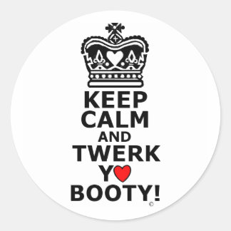 Blijf kalm en twerk ronde sticker