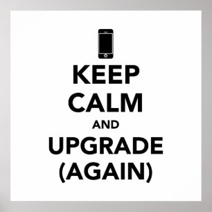 Blijf kalm en upgrade opnieuw poster